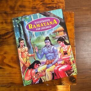 Vintage Illustrated Ramayana For Children (Hindu) Hardcover Book